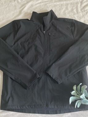 Hurley Men's Black Zip-Up Performance Softshell Jacket
